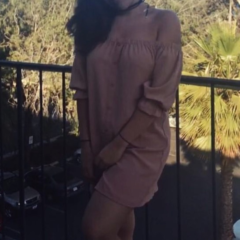 Boohoo blush dress